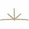 Ekena Millwork Alberta Rough Sawn Timber Gable Bracket, Douglas Fir, 108"W x 68"H x 2"D x 4"F, 15/12 Pitch GBW108X68X0204ALB00RDF - alternate 3